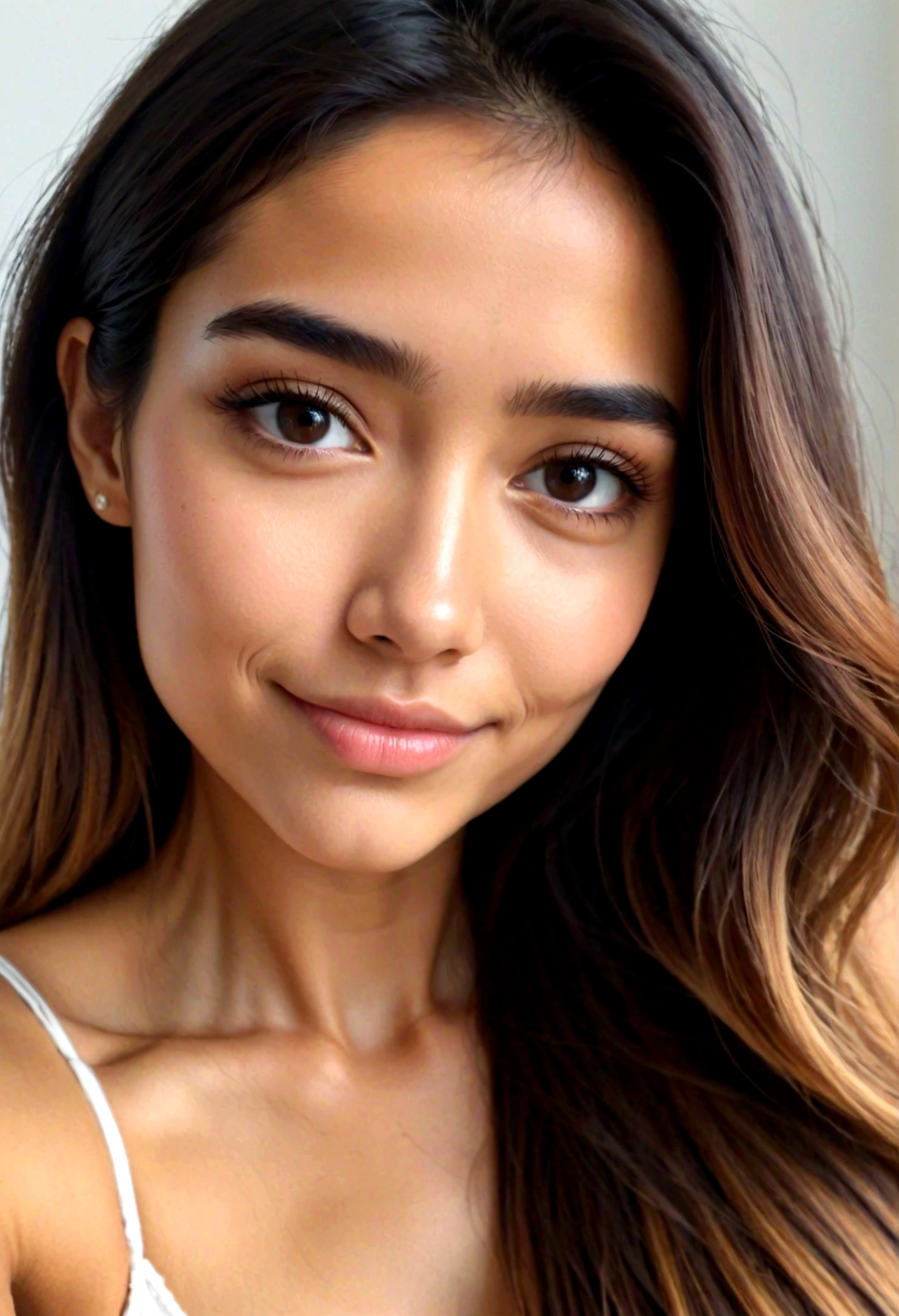 there is a woman and a that are posing for a picture, grainy low quality, low quality grainy, low quality photo, low quality photograph, very very low quality picture, low quality video, 8k selfie photograph, low quality footage, very very low quality, smooth in _ the background, she has a cute face, grainy footage