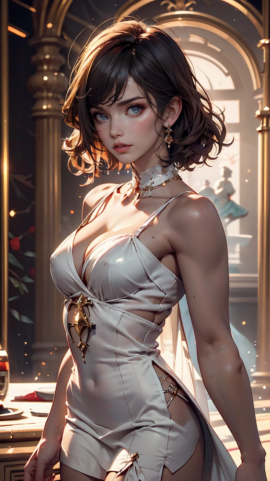 kmwld, (Sharp focus:1.2), photograph, Attractive Young Woman, (Beautiful Face:1.1), Fine grain, Seductive lips, (eye make up:1.2), Freckles on the body, (Medium chest:1.0), (Toned body:1.2), wearing (Slit dress:1.2) in (Red Carpet Events:1.2). (moody lighting:1.2), Depth of written boundary, Bokeh, 4K, High resolution. by (James C. Christensen:1.2|Jeremy Lipking:1.1).