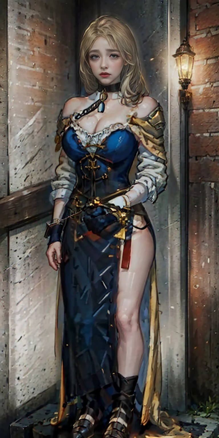 (masterpiece, best quality), intricate details, 1girl, Mercedes von Martritz from Fire Emblem (standing full body toe to head by wooden pole:1.2) iron collar, arms behind back, iron cuffs, shackles, bound, bondage outfit, harness, o-ring, bondage outfit blindfolded cover eyes, happy red cheeks, chain leash collar choker neck bell shackles wristbands bracers bracelets, cleave gag, sad face, red cheeks, cryings tears, painful (she was sold and betrayed by her own family)