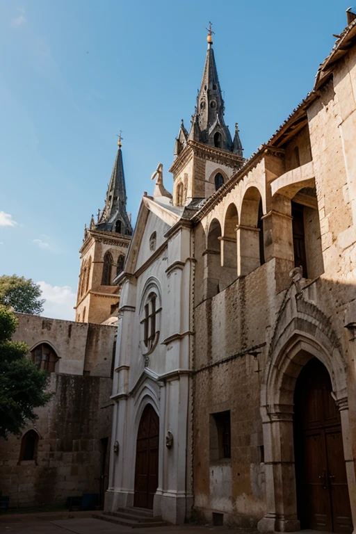 The majestic exterior of the monastery