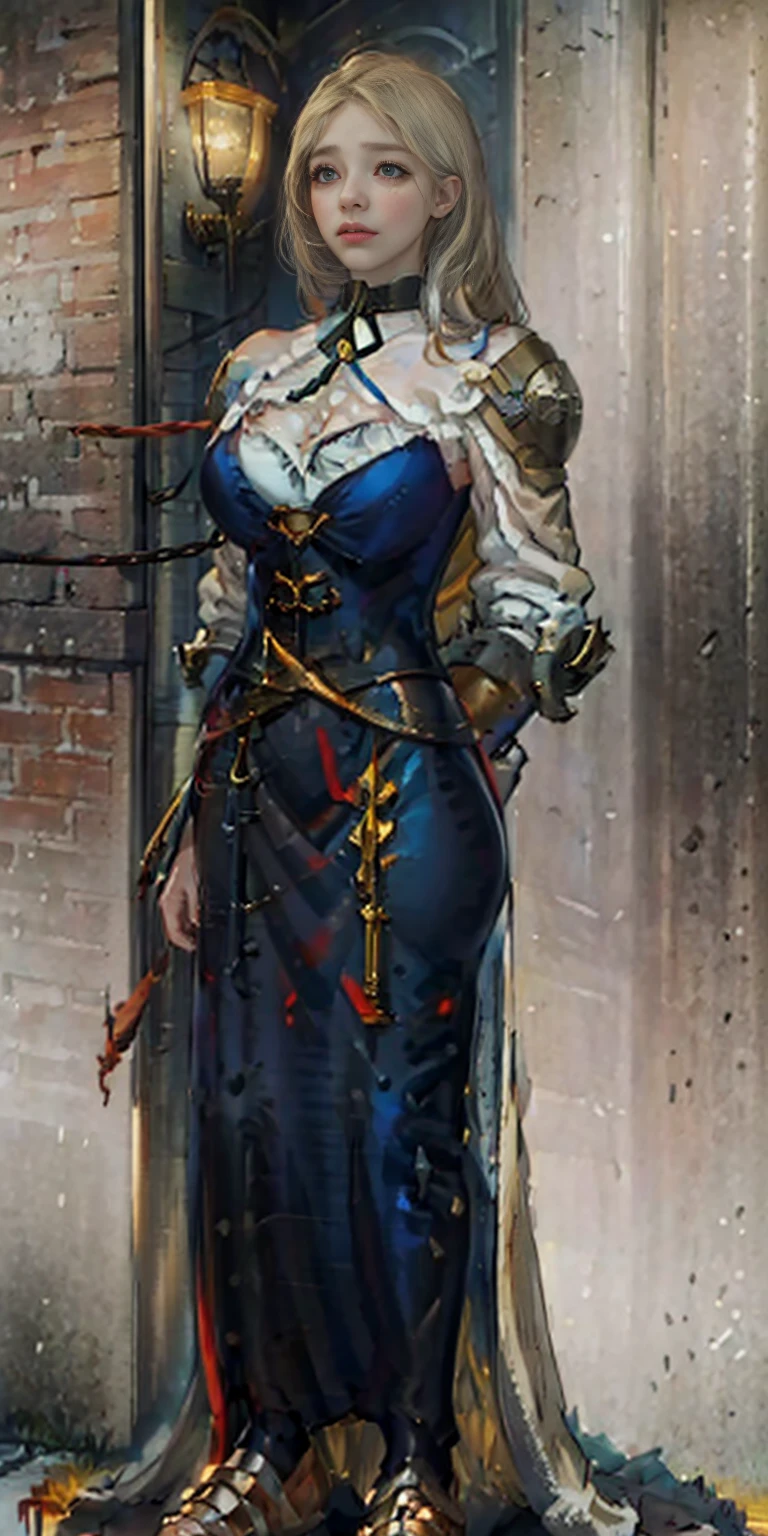 (masterpiece, best quality), intricate details, 1girl, Mercedes von Martritz from Fire Emblem (standing full body toe to head by wooden pole:1.2) iron collar, arms behind back, iron cuffs, shackles, bound, bondage outfit, harness, o-ring, bondage outfit blindfolded cover eyes, happy red cheeks, chain leash collar choker neck bell shackles wristbands bracers bracelets, cleave gag, sad face, red cheeks, cryings tears, painful (she was sold and betrayed by her own family)