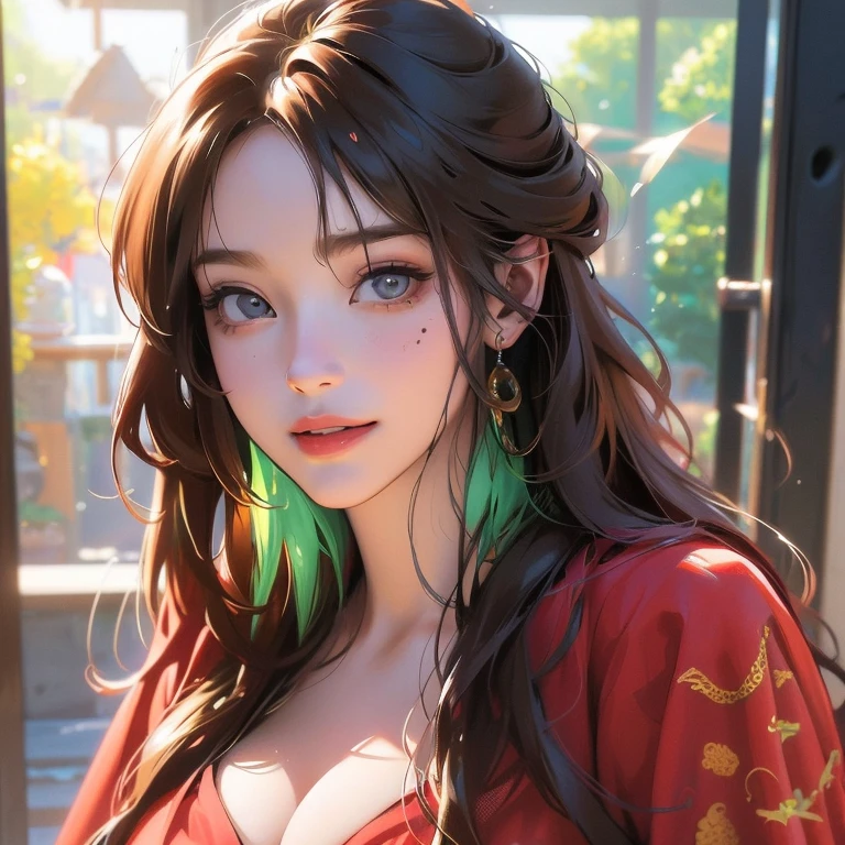 (highest quality,4K,8k,High resolution,masterpiece:1.2),Super detailed,(Realistic,photoRealistic,photo-Realistic:1.37),A character made from wild vegetables,flight,smile,Romanesque,Anpanman,Headbutt,Warrior,Big Head,pretty girl,Anime Style,Colours and tones inspired by wild vegetables, Vivid lighting,rock artist,Pull angle of view,complex