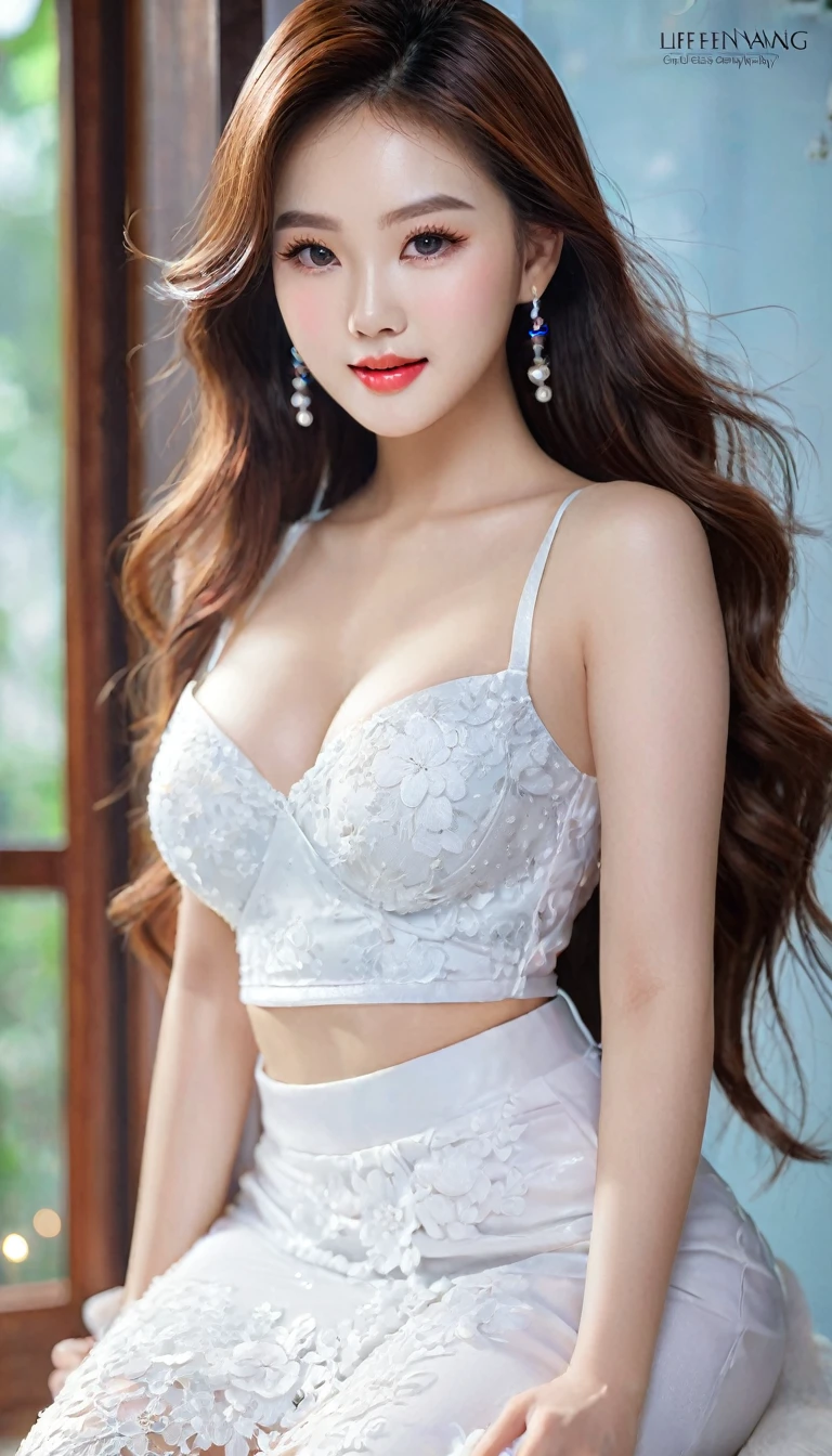 very beautiful girl, asian mixed idol model, ((hở ngực)), ((vaginal cleft)), ((damp)), ((Philanthropic));
((lifelike:1.2)), ((masterpiece:1.2)), ((Highest quality image)), ((not NSFW)), ((8K)), CG, HD, ((high solution và tương phản)), ((Super nice graphics)), ((professional)), ((màu sắc detail và rực rỡ)), ((Super smooth image)), ((Advanced photography techniques)), ((RAW thật)), ((Kết cấu ảnh perfect));
Complex lighting, yellow-black rays, ((Face lighting));
sunlight ((twinkle)), ((illuminate the girl's body));
glossy pink lips, phấn mắt hồng, eyelash, blush, mỹ phẩm, aa bright white, lỗ chân lông detail, da stretch the ball, da stretch the ball; bàn tay perfect, spotless; ivory white skin, ruddy, stretch the ball, shiny;
golden red hair, smooth, floating in the sunlight, detail;
blue eyes, charming, ((trang điểm high solution)), true, ((damp)), detail, phấn mắt hồng;
two delicate eyelids, đẹp perfect, detail, eyelash đen;
Arched eyebrows, dear, high solution, detail;
khuôn mặt xinh đẹp và perfect, holiness, light makeup, cân đối perfect, đẹp đến từng detail, ((shiny)), mỹ phẩm;
Beautiful nose, lovely, cao, detail;
blush, prominent cheekbones, detail;
đôi môi charming, glossy pink lips;
Bright smile, pure white teeth, detail;
beautiful hands, perfect, ((error-free)), no disability;
cơ thể siêu perfect, full of life;
big and plump breasts, Raised nipples, Deep chest slit, toning, detail;
mông nở nang, shiny;