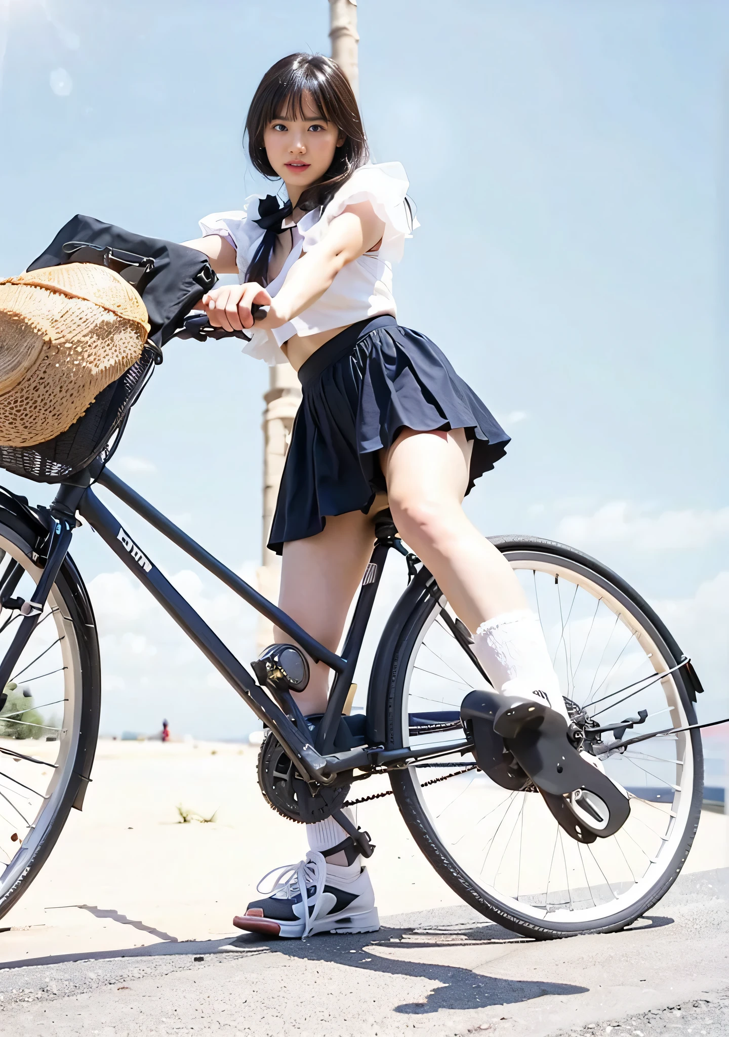 (8k、RAW Photos、highest quality、masterpiece:1.2)、(Realistic、Realistic)、1 girl、((Red Bikini、Frills、Big Breasts、View from the front、stage、Kneel))、Lots of eyelashes、Glowing eyelids、Skeletally Correct 1 Female,Cleavage,Focus on the cleavage,sexy,Realistic,Highest quality,8K, Ultra high definition,RAW Photos,Perfect figure,Beauty,Small breasts,View your viewers,Shooting from directly in front,Sports bra,Upper body zoom