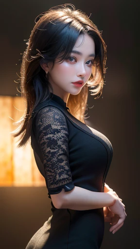 best quality, (original photo: 1.2), (masterpiece: 1.4), (actual: 1.4), (high resolution: 1.4), Chinese actress Guli Nazha, depth of field, intricate details, 8k, Very detailed, perfect lighting, epic background, big bust 1.3, The clothes are messy, shattered, The whole body is soaked