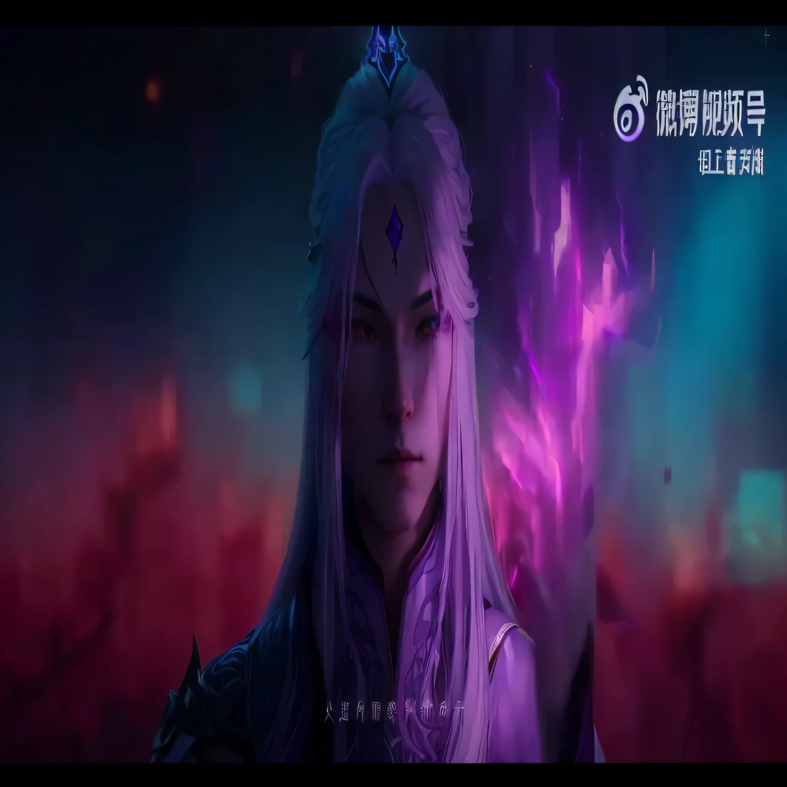 a woman with long white hair holding a purple light, shadowbringers cinematic, heise jinyao, xianxia hero, aion, loong, g liulian art style, yiqiang and shurakrgt, xianxia fantasy, xqc, bian lian, zhao yun, by Qu Leilei, sylas
