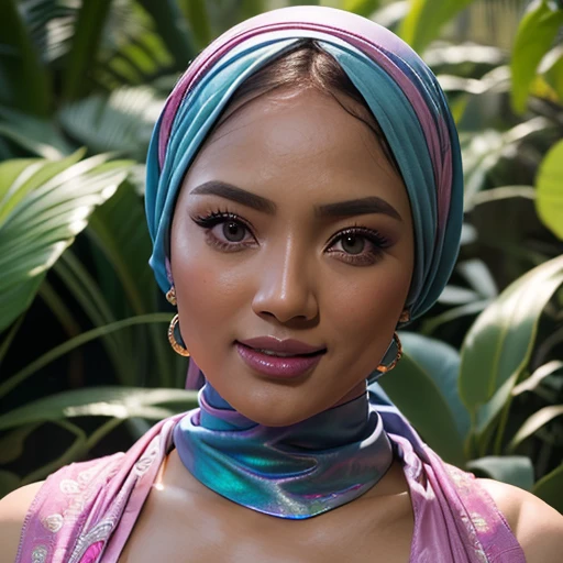 (((NSFW Girlsis naked and nude, pink tit's))), Realistic, 3 malay girls, hijab, face enhancement, face extra large zoom, selfie, look up, stare at me, cleavage emphasis, smile, sit on bed, wear pastel color Lace Satin Cami Night Dress, Aesthetics of the female body in hijab, Serene setting, Sunlight filtering through leaves, Beautifully detailed clothing, intricate hijab patterns, Cultural immersion, Ethnic diversity, Feminine elegance. 3D Octane rendering, ray tracing, super detailing viewer, close-up.Malay girl with hijab, Eye makeup (((highest quality)), (super detailed), 2 girls, (iridescent hair, colorful hair, half blue and half pink hair: 1.2), (Gorgeous Malay Girls: 1.2), outdoor, bangs, smile, sky blue eyes, perfect hands, perfect hands, hand details, corrected fingers. Earrings, big breasts, high quality, ultra detail, 8k, action pose, cinematic lighting, lot of smoke effect, dramatic action, fighting pose, style raw, 35mm lense, low angle Shot, Deep Focus cinematography effect, Natural Lighting, cool-toned color grading, high quality, ultra detail, 8k resolution, using Canon EOS C700, Best quality, high resolution, Masterpiece: 1.3, Beautiful Malay hijab girl, Masterpiece, Soft smile, Realistic, Charming eyes, Glowing eyes, Parted lips, Modest attire, Malay traditional hijab, graceful figure, Aesthetics of the female body in hijab, Serene setting, Sunlight filtering through leaves, Beautifully detailed clothing, intricate hijab patterns, Cultural immersion, Ethnic diversity, Feminine elegance. 3D Octane rendering, ray tracing, super detailing viewer, close-up.Malay girl with hijab, Eye makeup (((highest quality)), (super detailed),