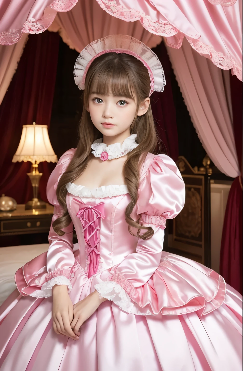 highest quality, masterpiece, highest resolution, artwork, super それにget used to it, many get used to it, get used to it, それにget used to it, 3K realistic photos,,(()),Super detailed baby face,both are princl length ball gown dress with hoop skirt,ruffled yoke collar,Detailed chest braided ribbon,puff sleeves,long sleeve,((Lolita style hot pink detailed princess satin dress、Comes with lots of frills and ribbons。)),crazy&#39;colorful fashion,shiny silk satin dress,soft and smooth silk satin fabric,luxury,long blonde hair,blue eyes,white skin european,pajamas,((inside the palace)),Princess dancing happily,gorgeous flowing dress,Detailed white ruffles and lace,

INFO
Size
2048X2048
Date
Feb 27, 2024
Mode
Default
Type
upscale
Checkpoint&LoRA
Checkpoint
Beautiful Realistic Asians
#Product Design