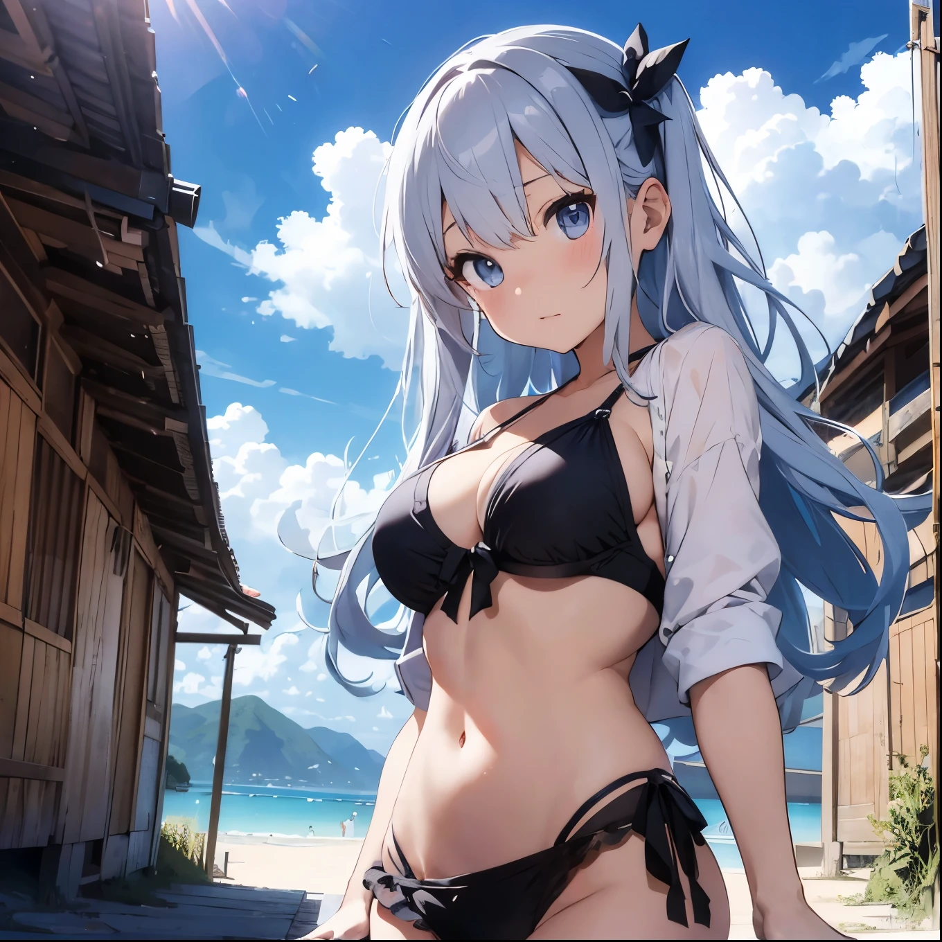 Silver-haired girl drawn in high resolution Japanese anime style、whole body、Women in blue bikinis taking photos on a deserted beach, Bikini Model, , A young and cute gravure idol, Posing together in bras, Russian and Japanese mix, sakimichan, Asian woman, Wear a swimsuit, that&#39;that&#39;that&#39;that&#39;that&#39;that&#39;that&#39;that&#39;that&#39;that&#39;that&#39;that&#39;that&#39;that&#39;that&#39;that&#39;that&#39;It&#39;s hot with the shining sun, Japanese Model, Cute Core, sakimichan hdri, Young Gravure Idol, Chubby