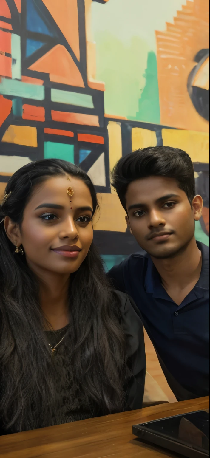 Make male as a king and make female as a quees.the background shoud be indian wedding and the king wants to wear crown on her head