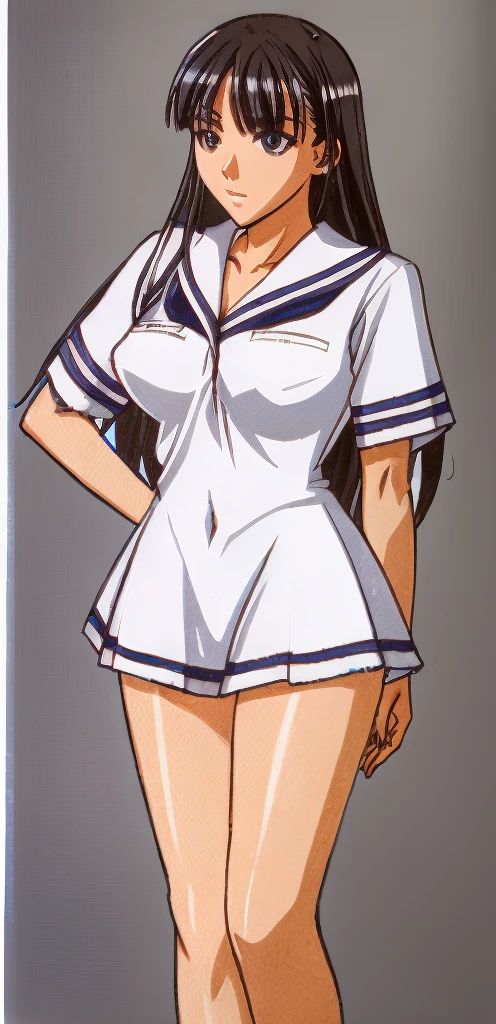 Mizushima Asa, a girl with big breasts and beautiful legs, confronts an office worker.。