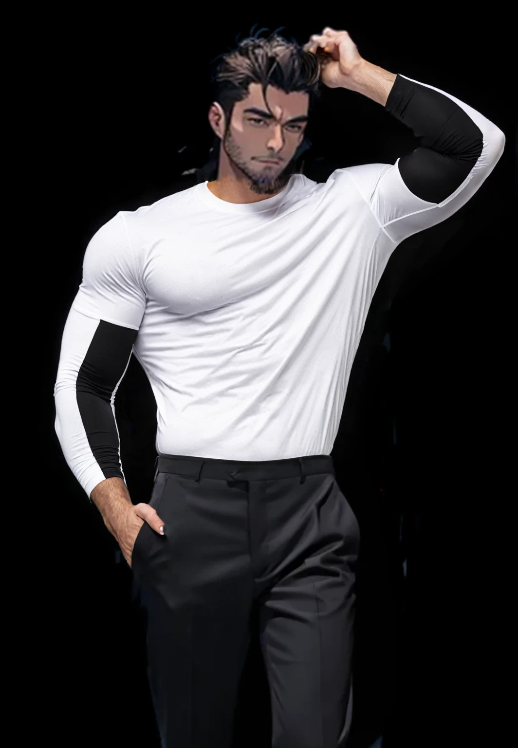 White tight short sleevesTshirt