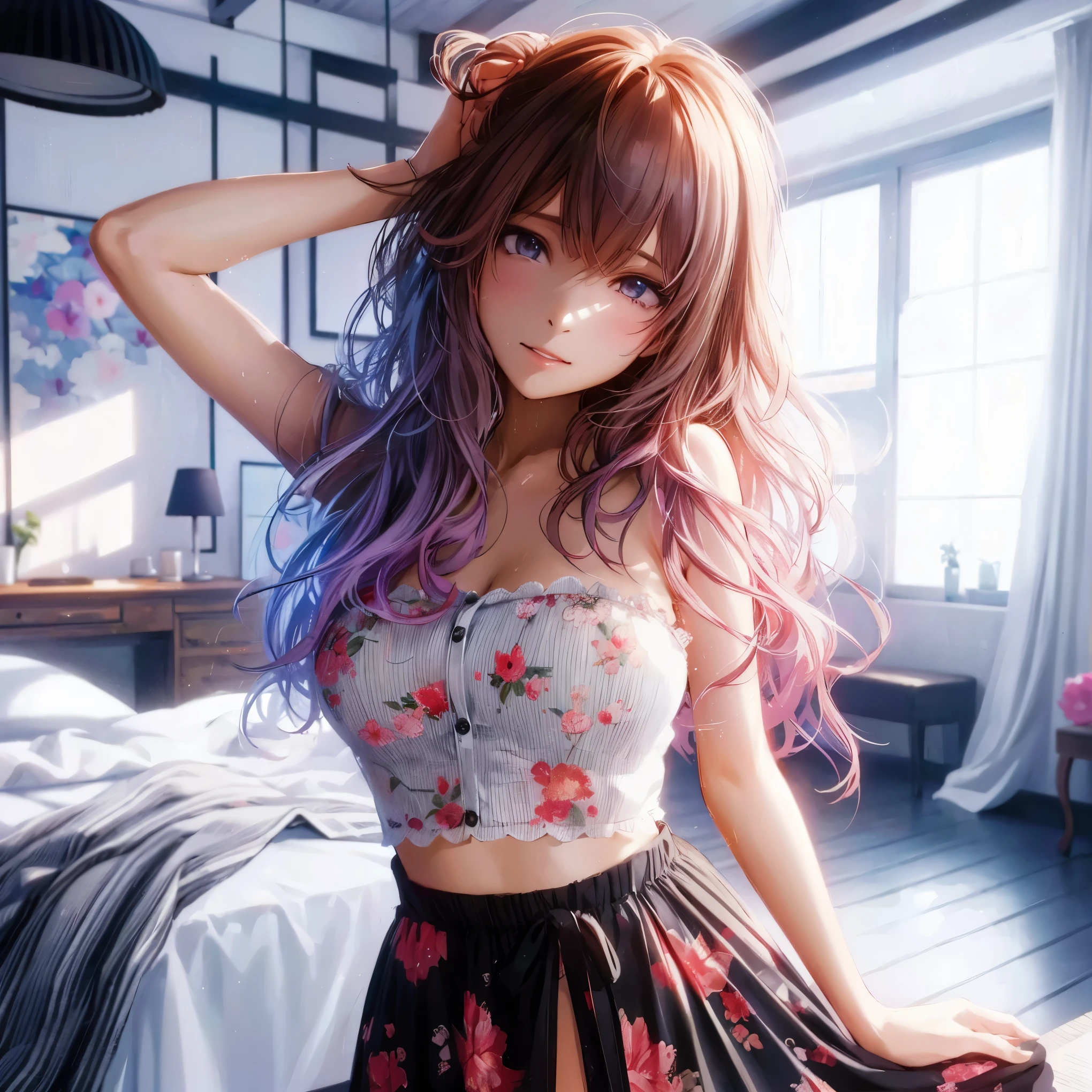 Pink Hair、Curly hair、Cute face、Big sparkling eyes、Rainbow Eyes、Big Breasts、Sweat、Love juice、Vagina、Blushing。Starry Sky Scenario、looking at the camera、Embarrassed、Get on all fours、Completely naked、Watery eye、Ahegao、Spread your legs wide、Pussy、Perfect Fingers、Peeing、Stick your tongue out。Small areola、Spread your legs、Part your lips、Vaginaがみえる、visibility、