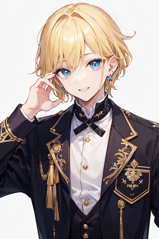 blonde、Shortcuts、
good looking、♂、smile、Earrings、prince、juvenile、Idol、cool、Handsome