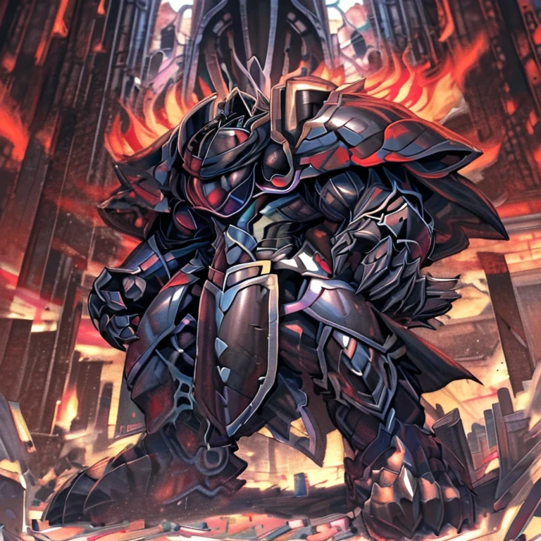 (masterpiece. official art. 8k. best quality. detailed full body. full body.)
(situation 1 : dominating LUCARIO. LUCARIO is over 1000 meters long. focus GIANT mechanical Muscular LUCARIO is trampling the city. Looking down. macro. stomp. Low-angle perspective. emphasizing the immense size.)
(situation 2 :smoke and flames rising from the destruction in the city)
(Additional details 1: wearing a full-face helmet. high-tech bio-mecha armor. real texture material. whole body shines like metal. Wearing cyberpunk mecha. emphasizes the muscles. suit fully made of metal. intricate armor. Robotic suit. suit fully made of metal. cyborg. Powered exoskeleton with the same design as LUCARIO).
(Additional details 2: (Detailed head. Detailed Body. Detailed abs. gigantic muscles. HYPER MUSCLES. Gigachad Muscular. big muscle. pecs. triceps. traps. unusually developed muscular body. body full of huge muscles. showing off muscles. pectorales enormes. Exaggeratedly huge muscles. huge muscles. long legs.).
(Additional details 3: He wears a long black cloak.The claws are sharp. Sharp teeth. 5 toes.).
(Additional details 4: black color hyper penis. hyper black penis. big penis)