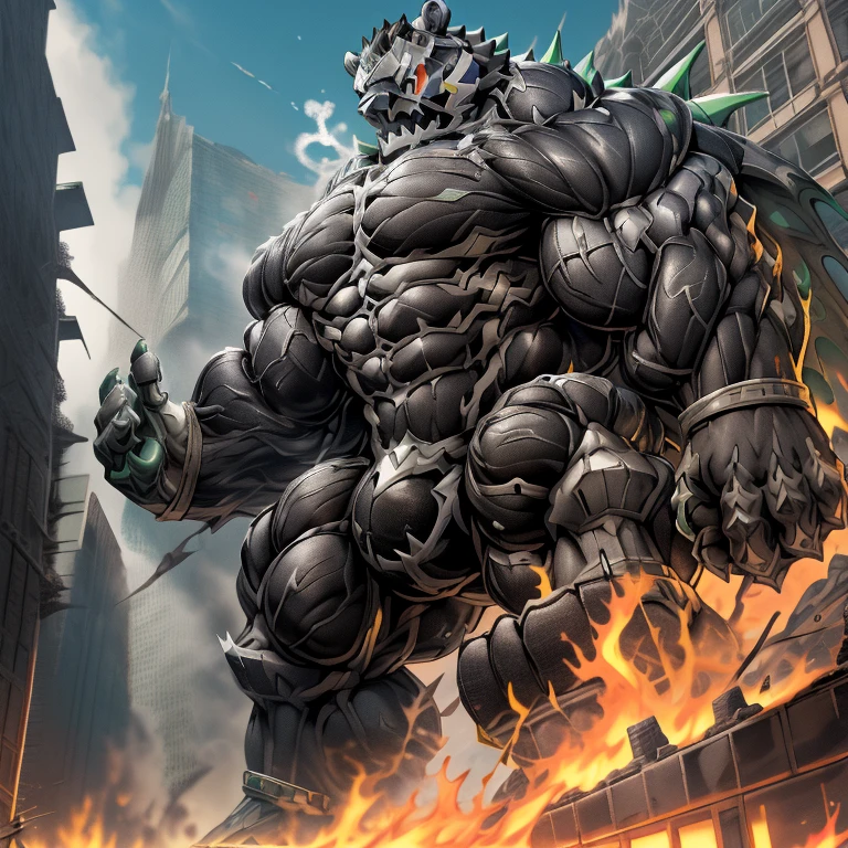 (masterpiece. official art. 8k. best quality. detailed full body. full body.)

(situation 1 : dominating MONOMASA. MONOMASA is over 1000 meters long. focus GIANT mechanical Muscular MONOMASA is trampling the city. Looking down. macro. stomp)

(situation 2 :smoke and flames rising from the destruction in the city)

(Additional details 1: Its nanosut emphasizes the muscles. wearing crNanosuit. nanosuit. creating crNanosuit. black visor. wearing a full-face helmet. hero in anime style.)

(Additional details 2: (Detailed head. Detailed Body. Detailed abs. gigantic muscles. HYPER MUSCLES. Gigachad Muscular. big muscle. pecs. triceps. traps. unusually developed muscular body. body full of huge muscles. showing off muscles. pectorales enormes. Exaggeratedly huge muscles. huge muscles. long legs.).

(Additional details 3: NJfurry. Spread wings. It has wings. have big wings. black wings. The claws are sharp. Sharp teeth.5 toes).

(Additional details 4: black color hyper penis. hyper black penis. big penis)