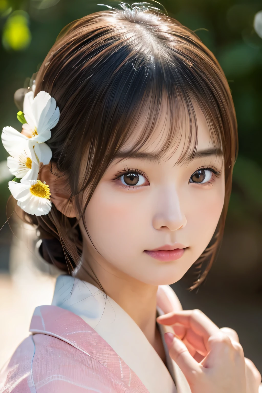 highest quality, Face Focus, Soft Light, Ultra-high resolution, (Realistic:1.4), RAW Photos,
1 Japanese girl, alone, cute, (pupil, Light in your eyes), Beautiful face in every detail, (Small box),(High resolution detail of human skin texture),kimono
