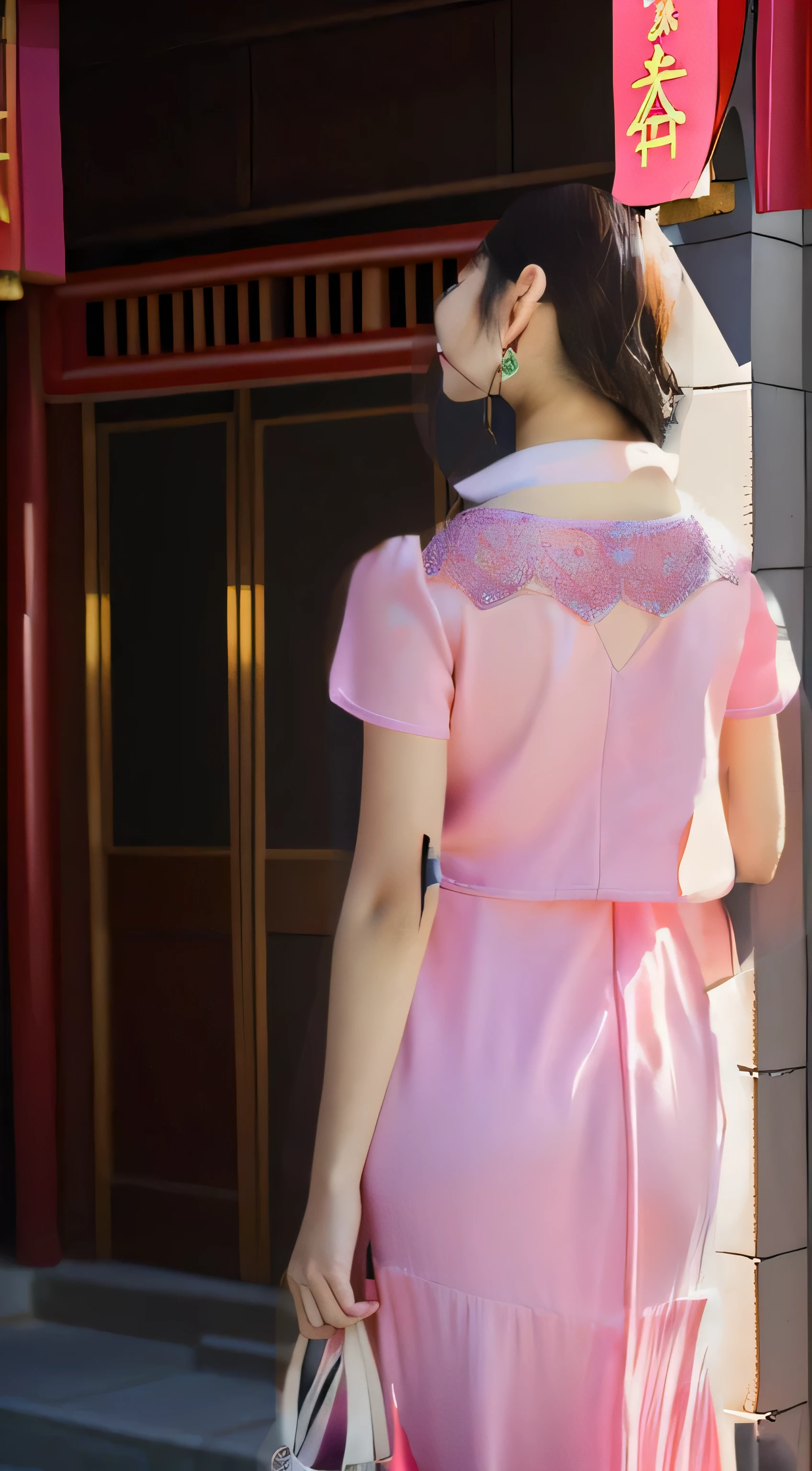 back view,