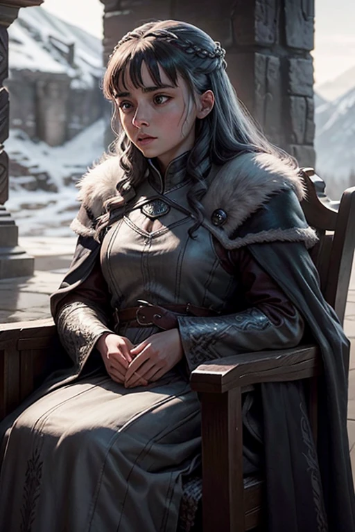 Aria stark y su lobo game of thrones