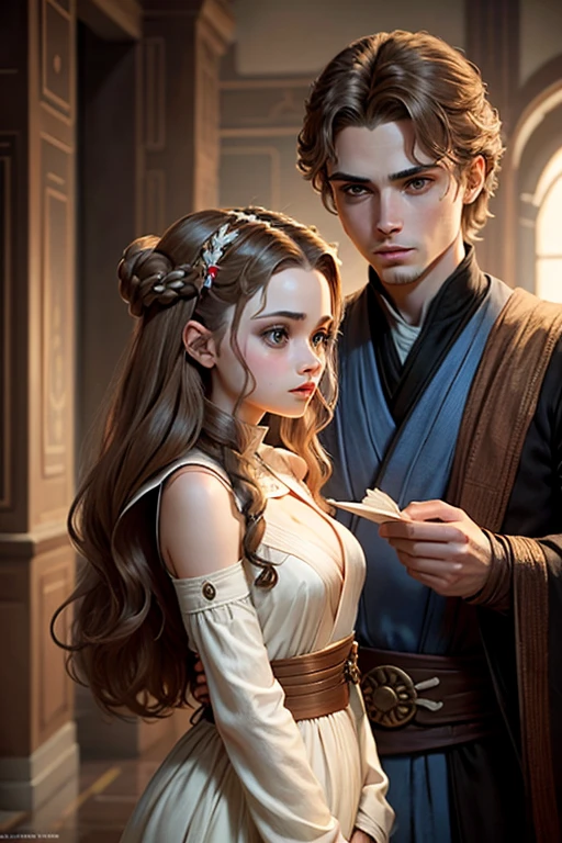 Padme amidala con anakin anakin skywalker viendose a escondidas