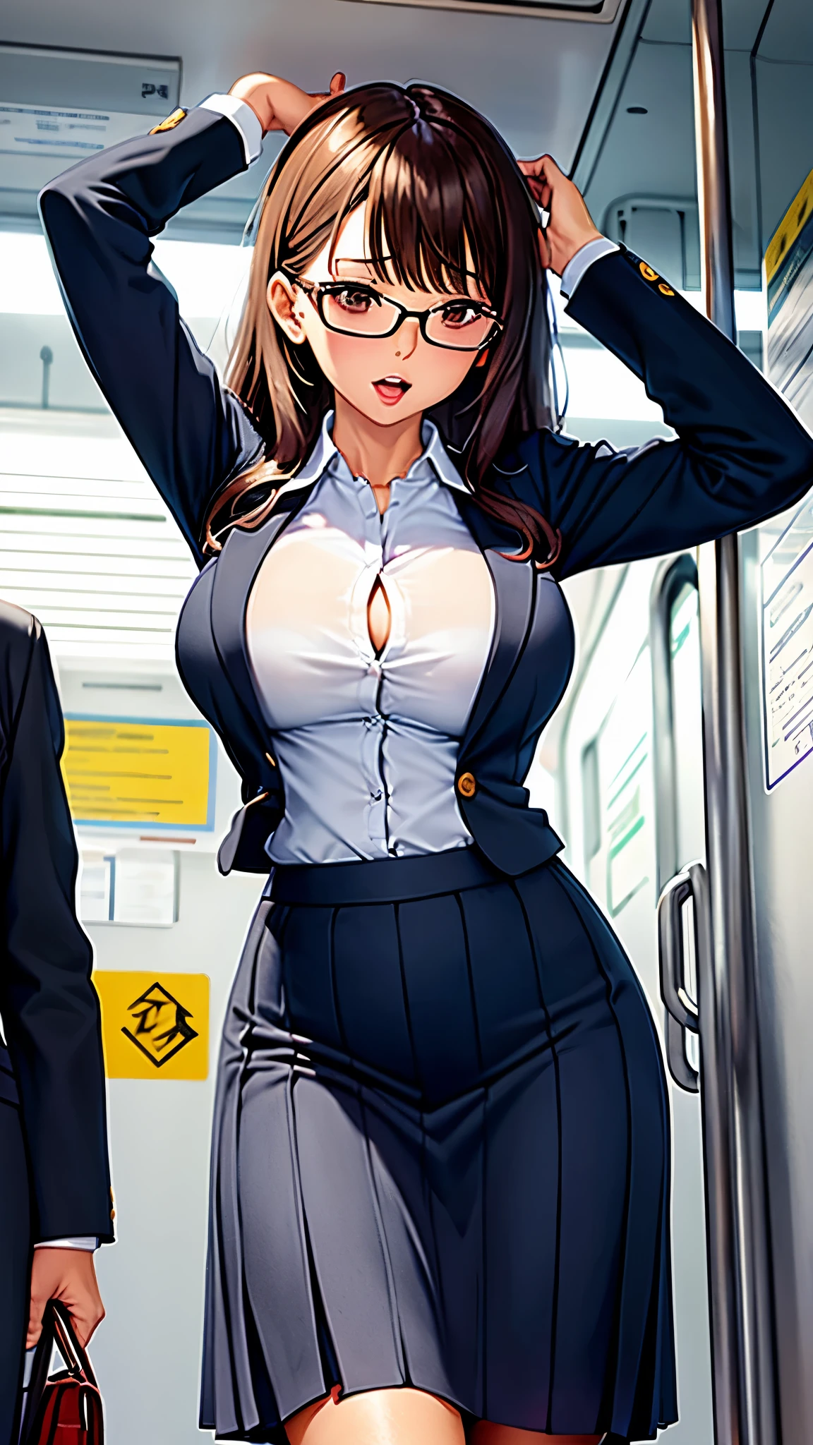 School teacher,woman,train,Pantyhose,long skirt,lift up skirt,job interview suit,First button open,orgasm face,cover one's underwear with one's hands:1.5
#Quality High resolution,1080p,16k,4K,8k,Anatomically,Awards,ultra high quality,Accurate,High resolution,Attention to detail,high quality,High resolution,masterpiece ,Realistic,RAW Photos,solve,retina,Super detailed,Textured skin,Super detailed ,ultraHigh resolution