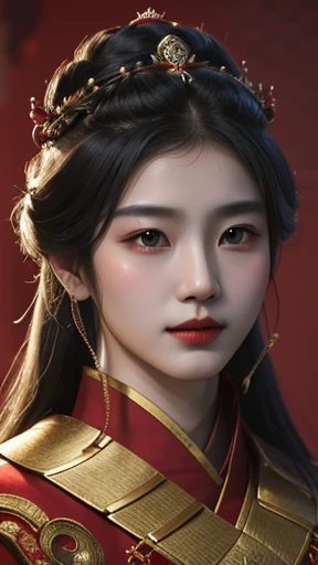 Oriental、Men in ancient Chinese costumes、ancient chinese hairstyle men、Three Kingdoms、Multiple warlords、highest quality、masterpiece、Ultra-high resolution、(Realistic:1.4)、Game Poster、Crisp and beautiful image quality、Red clothes、Long beard、I put a cylindrical box on my head、