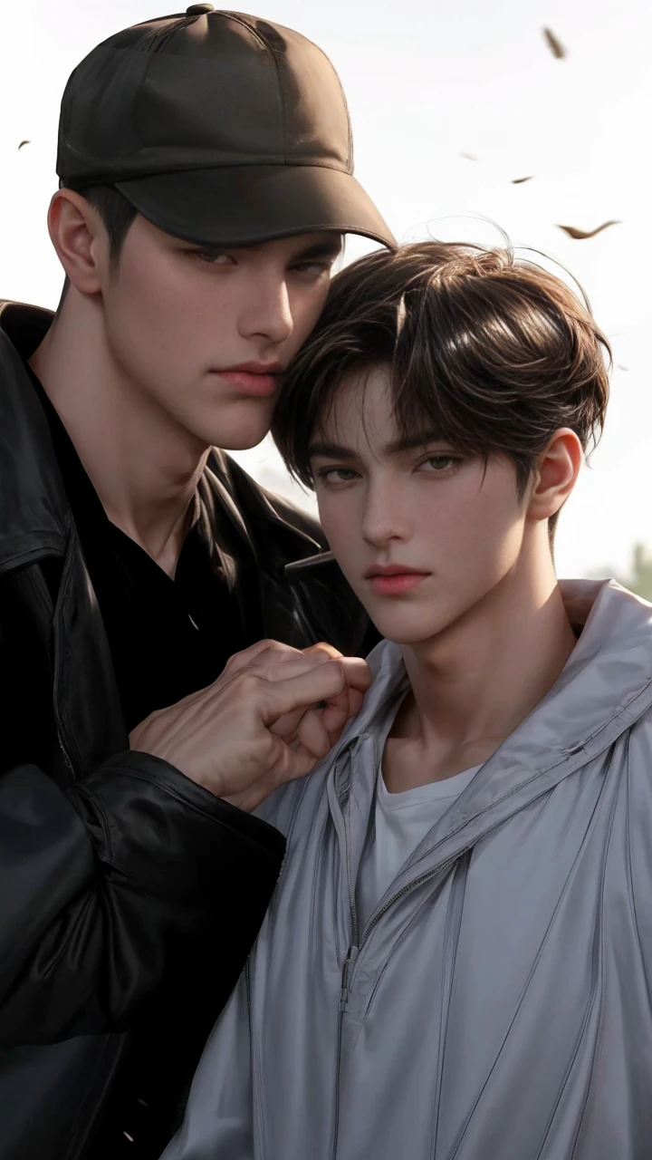 masterpiece, 1boy, young, handsome, black hair, undercut hair, hat, 1boy, handsome, brown hair, short hair, perfect face, detailed eyes and face,brown eyes, clean shaved, muscular, capturing a rural atmosphere, dynamic lighting, unreal engine 5