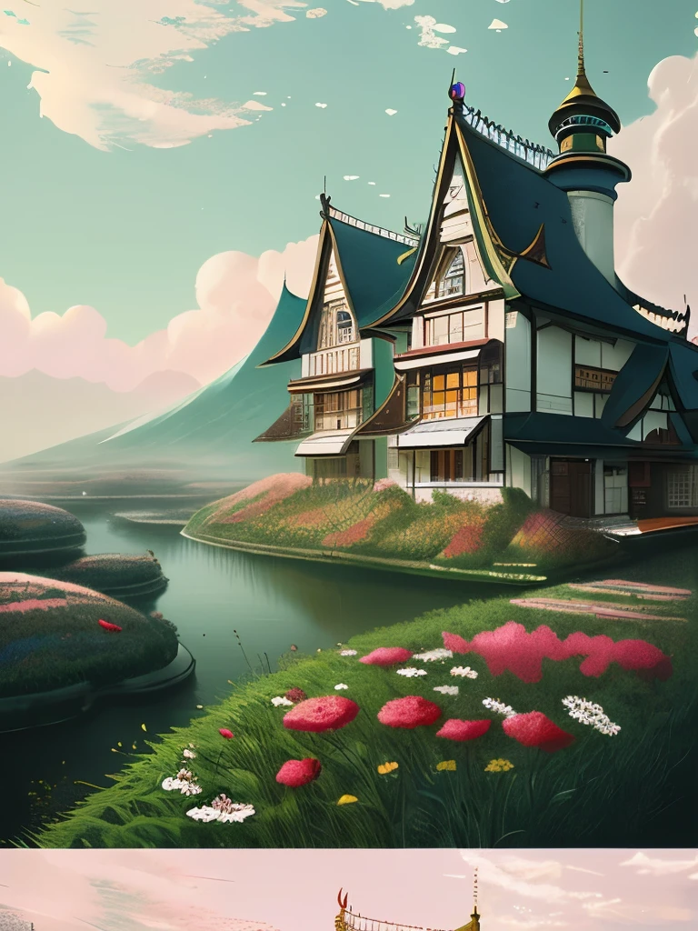 high quality, 非常にDetailed, Imagine imaginative illustrations inspired by Gustave Doret's fusion, Yuko Higuchi, Syd Mead, The theme is、The game revolves around a fantastical cityscape where mythical creatures and futuristic elements coexist.。, Creating a harmonious blend of the past, Now, and future, The color palette is a dynamic mix of Doré's classic monochromes., Higuchi's playful and vibrant colors, Mead's sophisticated and futuristic sound, This collaborative masterpiece、It will be a visual journey through a world where boundaries between time and genre blend seamlessly.。, To the viewers、Encourage exploration of the richness of fantastical stories across time and space, by yukisakura, Detailed,