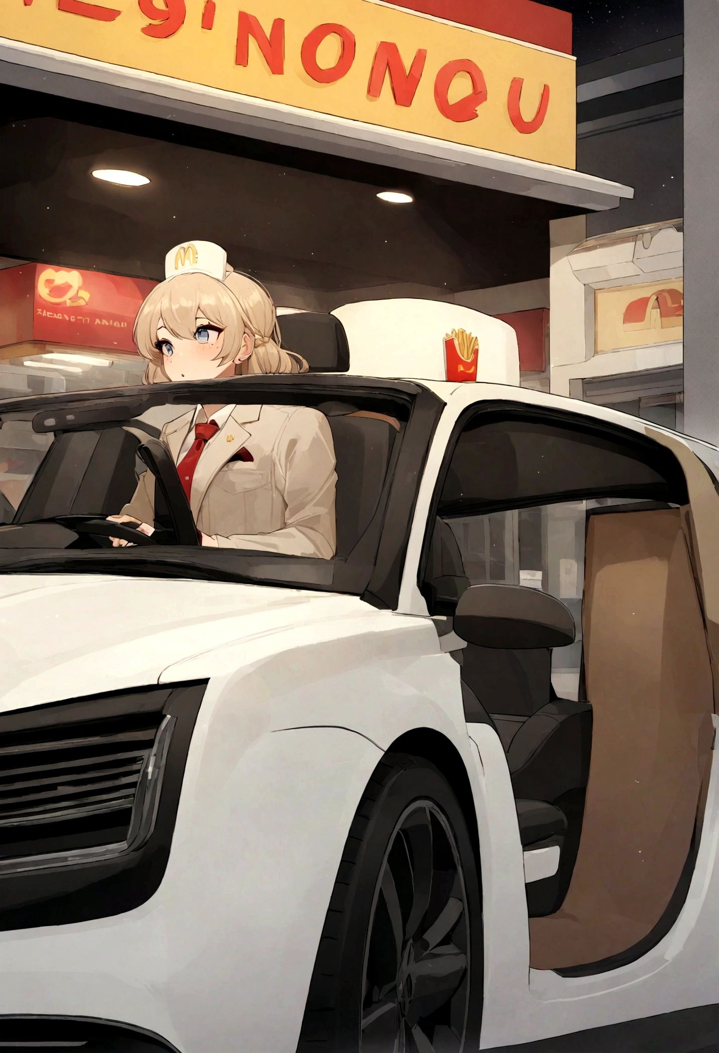 Buffett driving through a McDonald&#39;s drive-thru