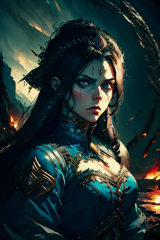 Empress of Savskaya,
digital painting, Awesome Photo, for celebrities, masterpiece,expressive look, meta - fantasy, Beautiful, Fantasy, epic, wonderful background, HDR+, dark fantasy, clear drawing with ink and pen, a high resolution