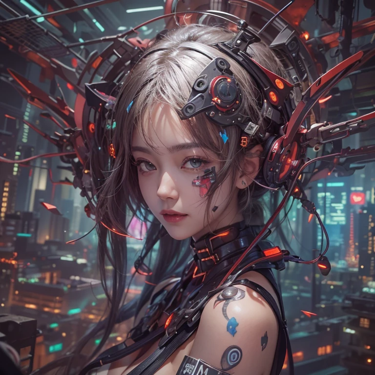 Ride in a time machine 、Hair Flow、 ((highest quality、masterpiece、8k、Best image quality、Ultra-high resolution、Award-winning works)、(Accurate anatomy:1.1)、(Look at me and smile:1.1)、Shining fair skin with Ultra-high resolution、The most detailed face、Ultra-high resolution detailed face、Ultra-high resolutionの髪の毛、(Ultra-high resolutionの煌めく瞳:1.1)、Beautiful face drawn in every detail、Cyberpunk Clothing, Chest to chest, big floating clock 