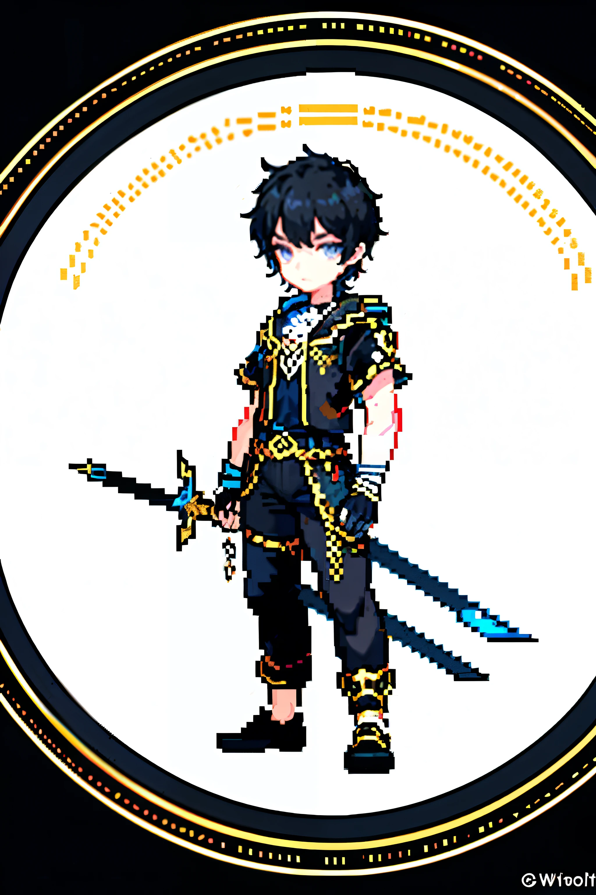 "(tmasterpiece, Best picture quality, High pixel, The dark fantasy style that emphasizes the character's whole body,Wearing a solid black coat,There is a giant sword