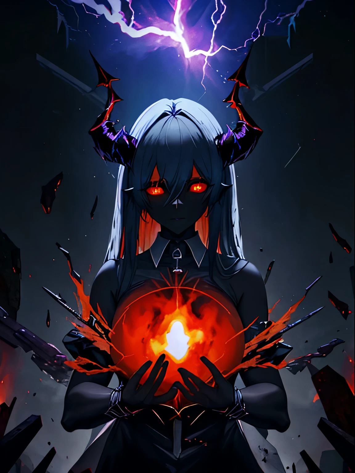 (dark skin), (demon horns), big breasts,
Immortal temptation has taken over my mind, Convicted, Weak, fell to my knees., summon the power of chaos, I am the approaching storm, provoking black clouds in isolation, I am the restorer of my name, Born in fire., I've been blessed. My family crest is the demon of death. Forsaken., I woke up. Ashes of the phoenix in the dark divine darkness. Descending suffering. Fate is chasing time. Inherit a nightmare., Surrounded by fate Can't escape Keep walking the line between the light Lost my way Through the empty halls I won't give up 5r Truth rev 5aled in the eyes of embers We fight through fire and ice forever Two souls once lost, and now they remember, что I am the approaching storm, Provoking black clouds and isolation. I am the restorer of my name. Born in fire., I've been blessed. My family crest is the demon of death. Forsaken., I am getting up. Ashes of the phoenix in the dark divine darkness. Descending suffering. Fate is chasing time. I disappear into the night. Lost shadows are left behind. Obsession pulls me. fading., I came to pick it up, what belongs to me, Hiding in the shadows under the cover of night, Bloody Pirouette Constellations, Dancing among the graves of those, who is standing at my feet, Dreams of the Black Throne, which I keep repeating, Outcast of the Dark., summoned from the ashes, The puppeteer gathers all the masses, pulling the strings., twisting minds, when the blades strike, do you want this power? Then come and try to take it Behind the tree The fire burns Secret love The bloodline yearns Dark minds embrace Crimson joy Your dull heart Heals or destroys?
Bury the light deep inside, throw it aside, There's no way home We're burning chaos in the wind Drifting on the ocean all alone