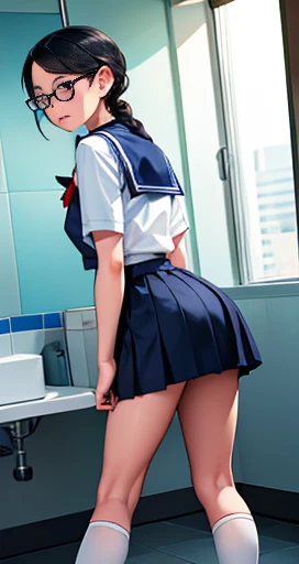 Browsing Caution、(high quality)、(high quality)、(masterpiece)、((A man rapes a girl from behind))、Japanese、(1 male、1 female)、(The first man is middle-aged.、1. The girl is a student)、(In a public toilet)、A girl has sex with a guy、( (Sex with a man))、While standing、Dorsal position、(Girl is wearing a sailor suit)、(Roll up your skirt)、Bottomless、Navy Blue Skirt、White socks、Stick your butt out、Rear view、The girl turned to me..、★Looking into the camera、white man juice、((Girl with glasses))、Black Hair、Braiding、Honor student、Grab a girl'Spread your ass,(((Don'Don't hide your cat))),(((Don'Don't hide your anus))),Pussy Juice,,((Inserting a penis into a pussy)),Ejaculate on the hips,Creampie,Fuck from behind,