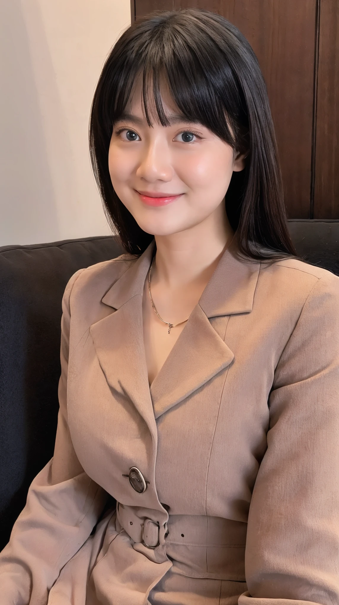 Photo Of Kayes , Indonesian Influencer , Beautiful 18 Years Old , Large Breast , Hime Cut Hairstyle