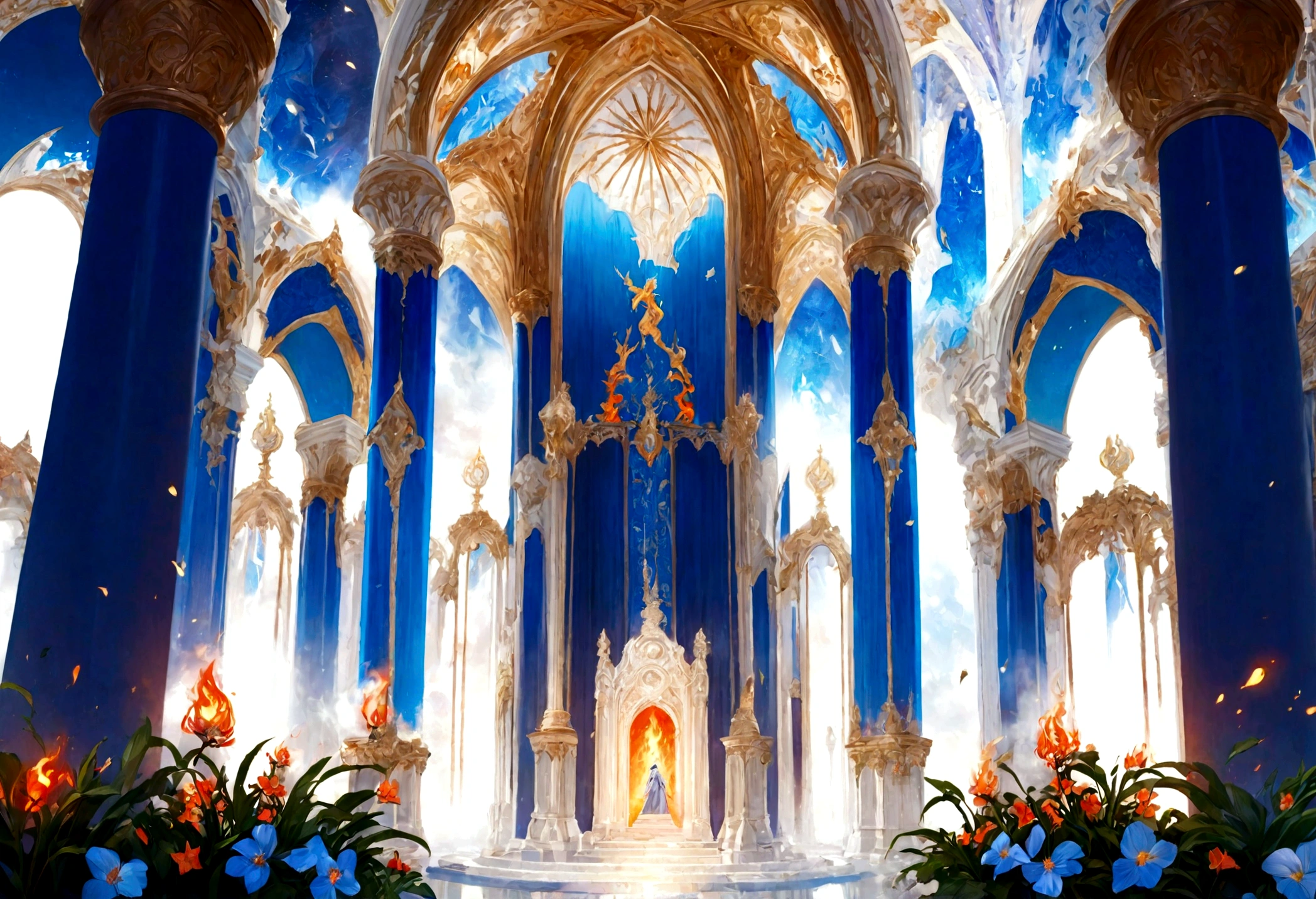 (masterpiece),(highest quality),highres, (extremely detailed), burning, during battle,