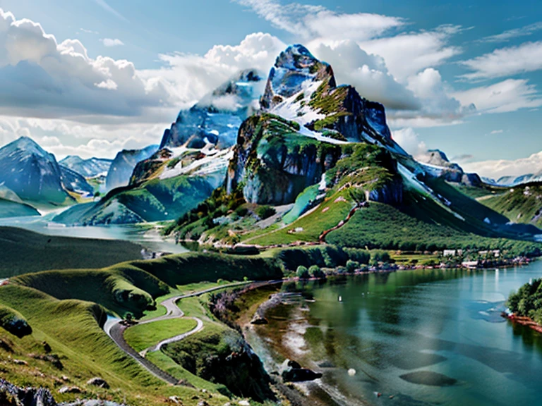 A ultra beautiful fantasy landscape, dreaming landscape, photo realistic, masterpiece, 4k, uhd