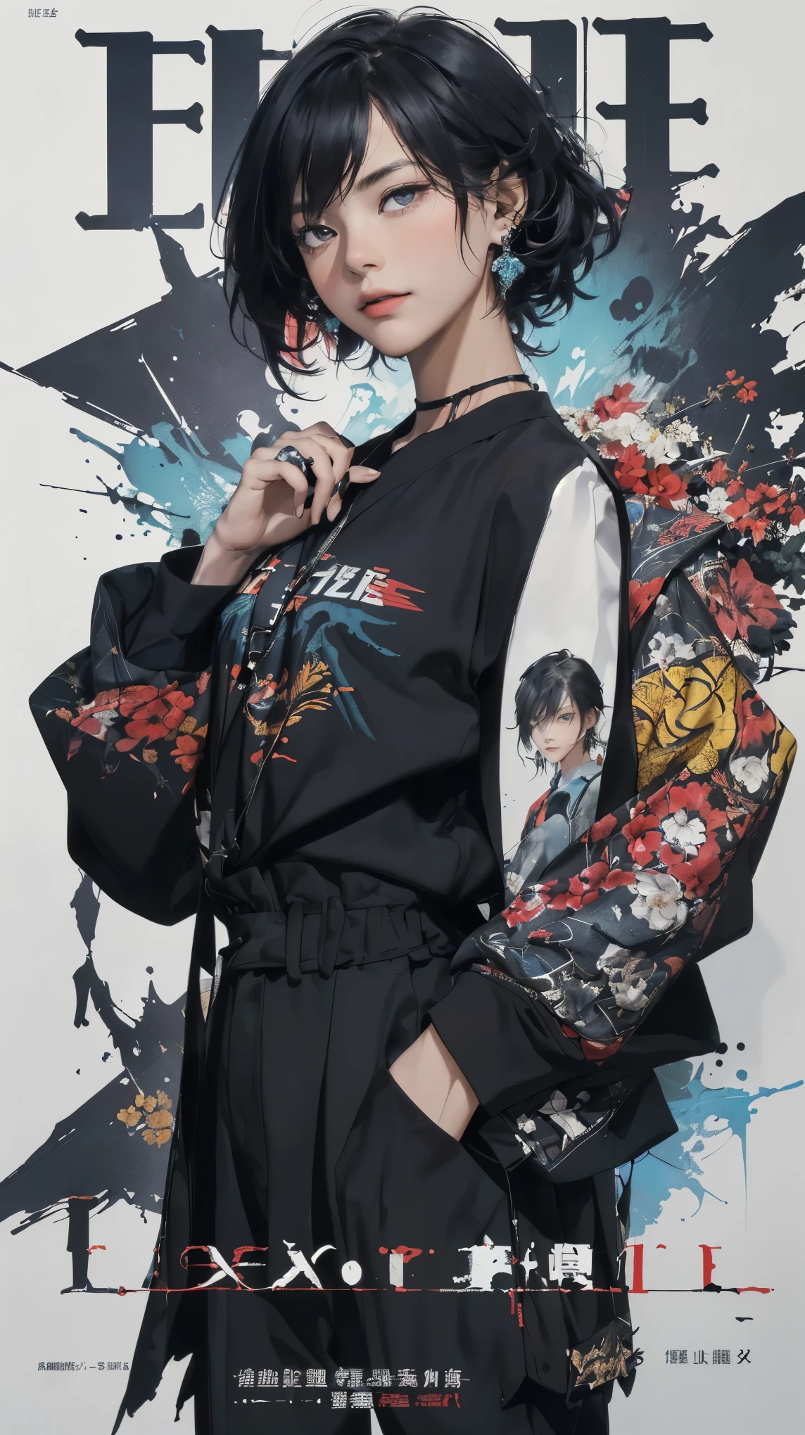 ((((Dramatic))), (((Rough))), (((intense))) film poster featuring a young Miss as the central character. She stands Have faithly in the center of the poster, wearing a fashionable and edgy clothing, with a determined Performance on her face. The background is dark and Rough, With a sense of crisis and tension. The article is big膽的 and Attract attention, with a striking tagline that adds to the overall feeling of drama and excitement. The color palette is mainly dark with splashes of Lively colors, giving the poster a Dynamic and visually touching appearance,Tai Chi E
(Magazine:1.3), (cover-style:1.3), Fashionable, Miss, Lively, clothing, pose, front, rich and colorful, Dynamic, background, element, Have faith, Performance, Keep, statement, Accessories, majestic, curled, surrounding, touch, Scenes, article, cover, big膽的, Attract attention, title, fashionable, Font, striking, title, big, touching, Modern, trend, concentrated, Fashion,