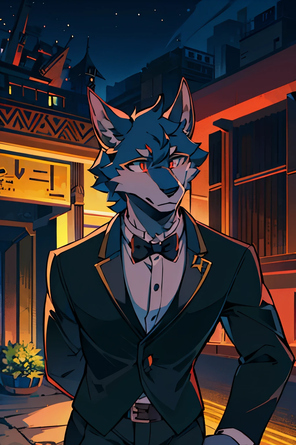 furry，Wolf，Handsome，modern war，Handsome的红色艺术字背景，Background-oriented，Anubis，dragon pupils