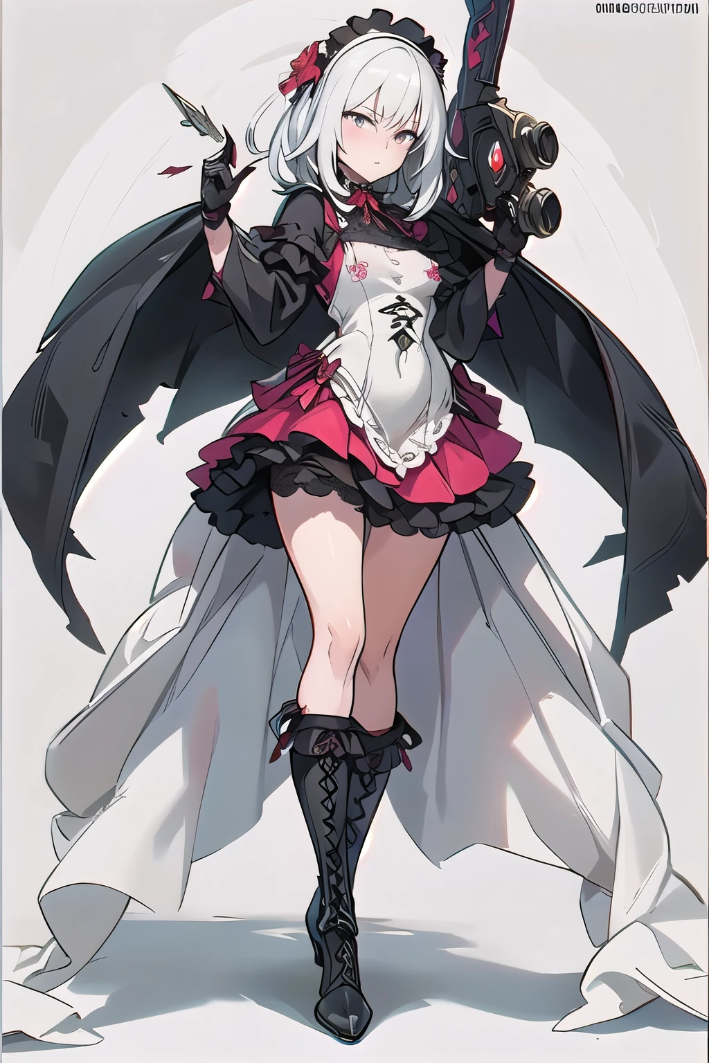 corpse, girl, white background, crucifixion, fullbody