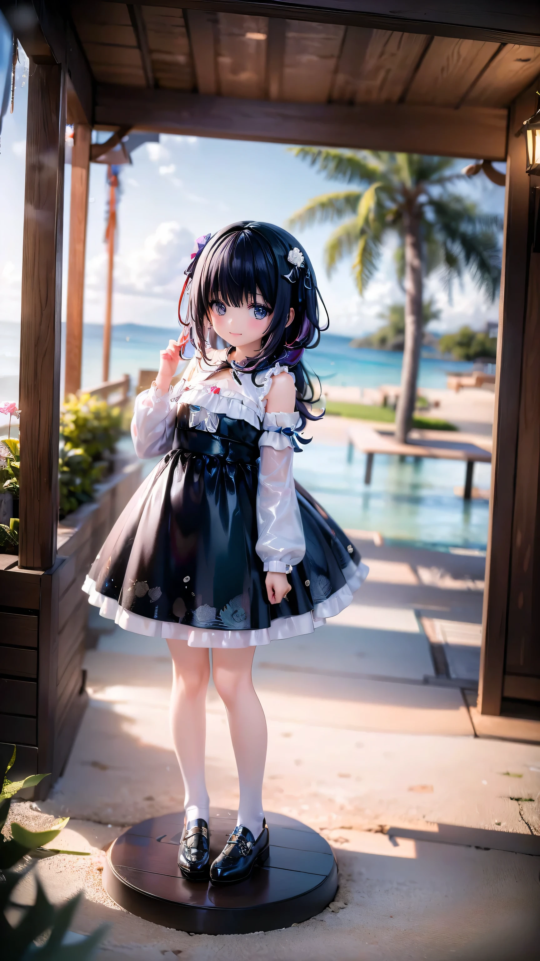 Sister in 4th grade、2 people、10 years old、125cm negligee、smile、