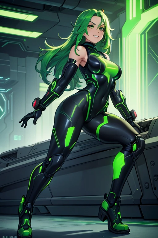 ((Beautiful girl wearing transparent brown body stockings all over her body。Sailor Neptune Fallen to Evil。Female Solo :1.1))。((Does not expose the skin:1.2))。babydoll。Black Latex Long Gloves and Boots。Aqua-colored hair。Wavy medium hair。Ecstasy expression。Smile。Tattoo in the place of the navel。Spread your legs apart。hands on crotch。。Eyes without light 。chastity belt。(hightquality)。Shiny body。Restraint chair。Mechanical chair。Pink tube tied to the body。Dark Lab。