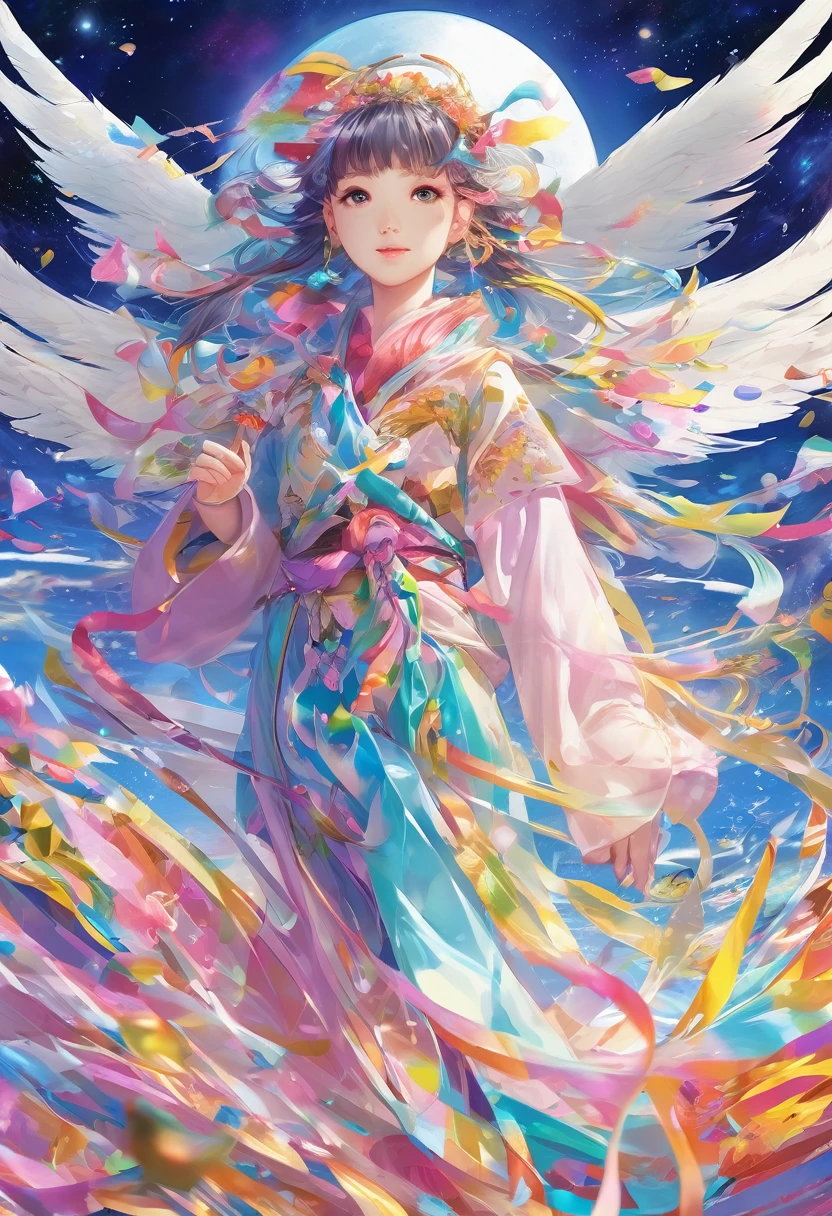8k、Angel、Higher Dimensional World、future、another world、happiness、Colorful wind