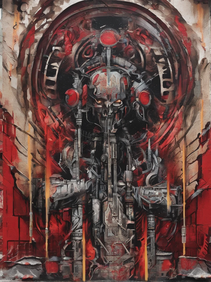 blood rein,Portrait Of A Biomechanical Warrior,bullet dodger, Smooth, Explosion Of black Matter and blood Splash,Sci-Fi, centralized portrait, Brom,Seb Mckinnon, H.R. Giger, Eldritch, Karol Bak, Frances Bacon,Mixed Media, Hyperrealism, Photorealism,[octane render]