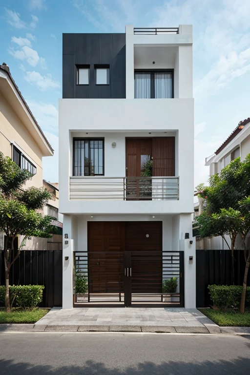 townhouse, 5m facade, modern, Vietnamese