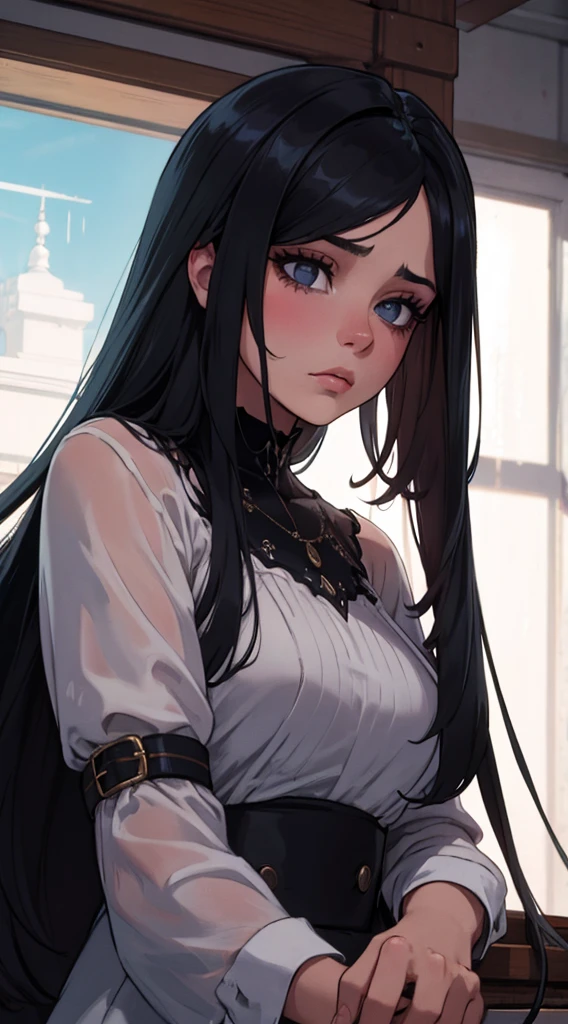 Sad, girl, lugubre, dark, Artistic Beauty. 