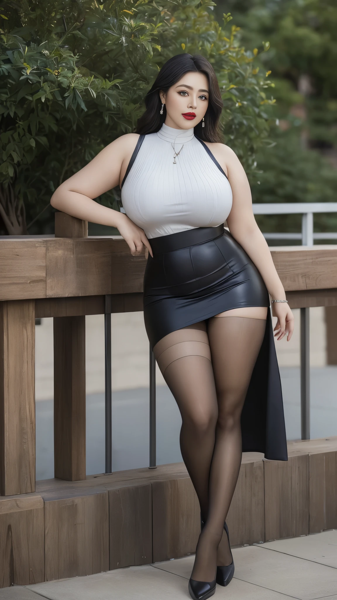 Photo of Anna of Arendelle wearing thight opaque pantyhose, happy, cameltoe, huge breasts, bursting huge breasts, wide hips, busty, tall, cook clothes