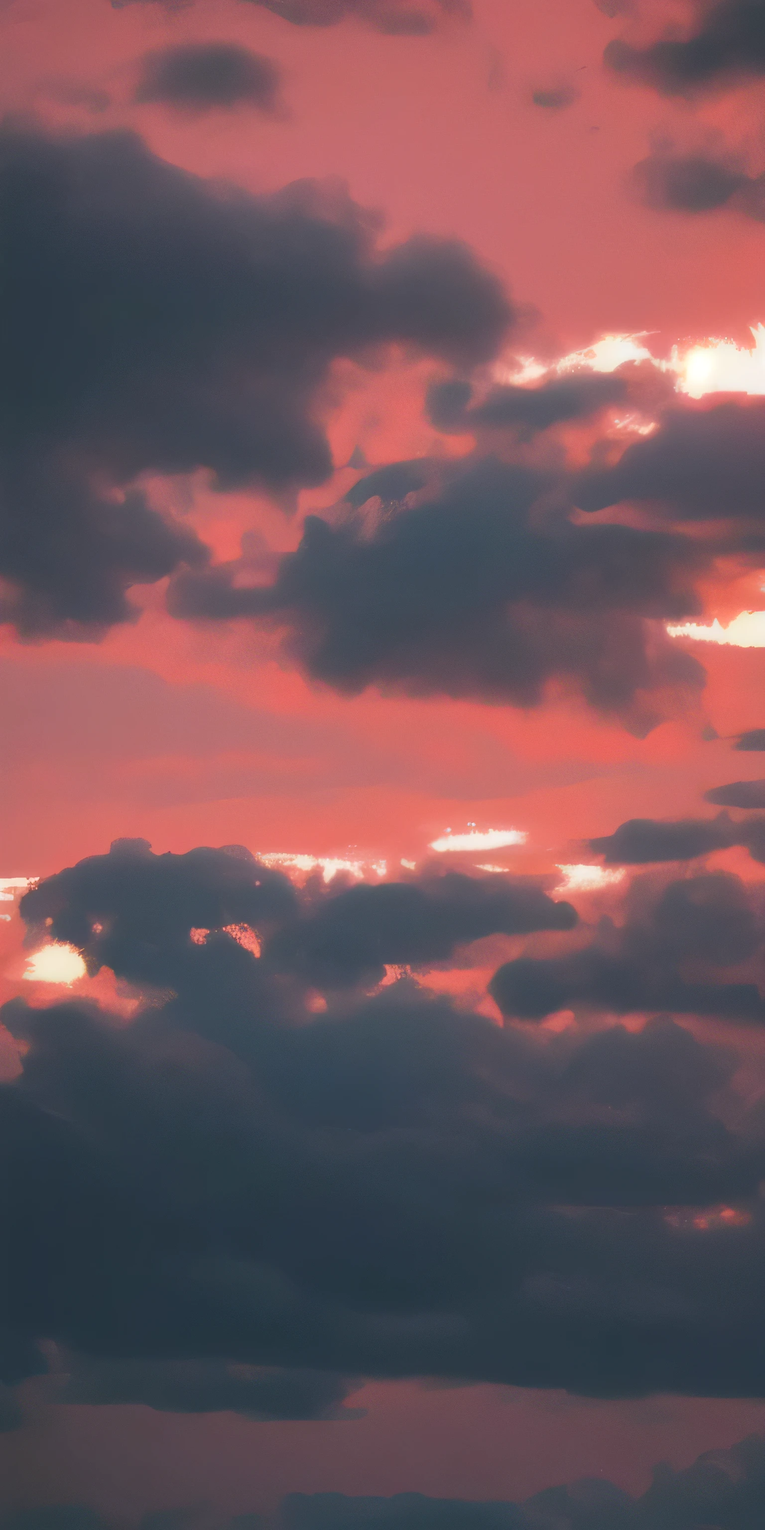Black sky, soft clouds, sparkling, red roses