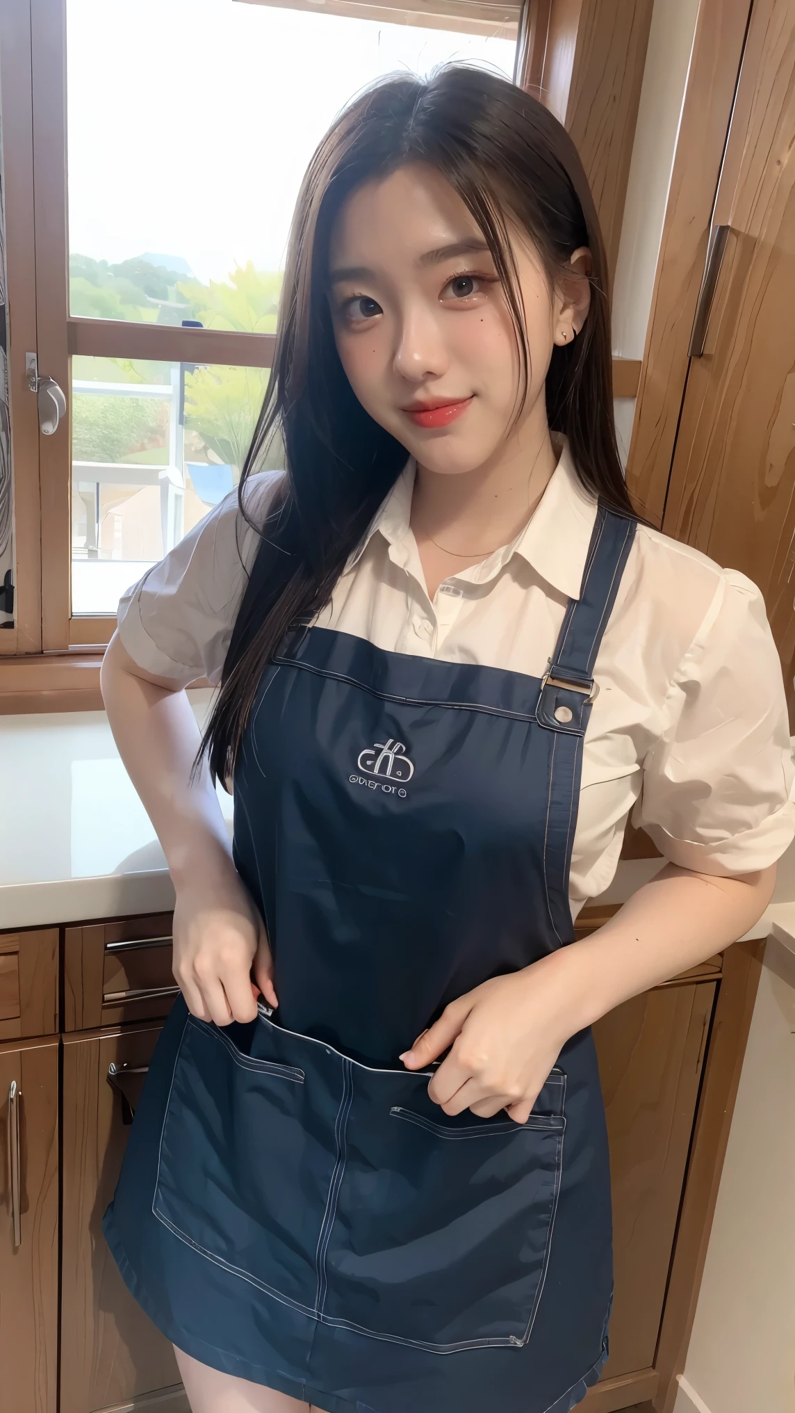 iom, 1girl, apron,