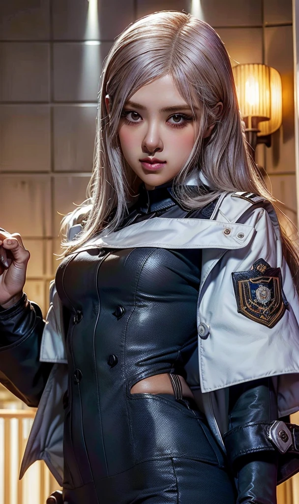 a close up of a woman in a Enfermero uniform holding a stethoscope, Enfermero girl, close - fitting Enfermero costume, Enfermero costume, Enfermero uniform, Enfermero, Enfermero scrubs, Enfermero's leather suit, nicole aniston, Nursing, doctor, doctor en Medicina, uniforme blanco, Trabajador de la salud, chica vestida de uniforme, (SFW) seguro para el trabajo, alexa gracia